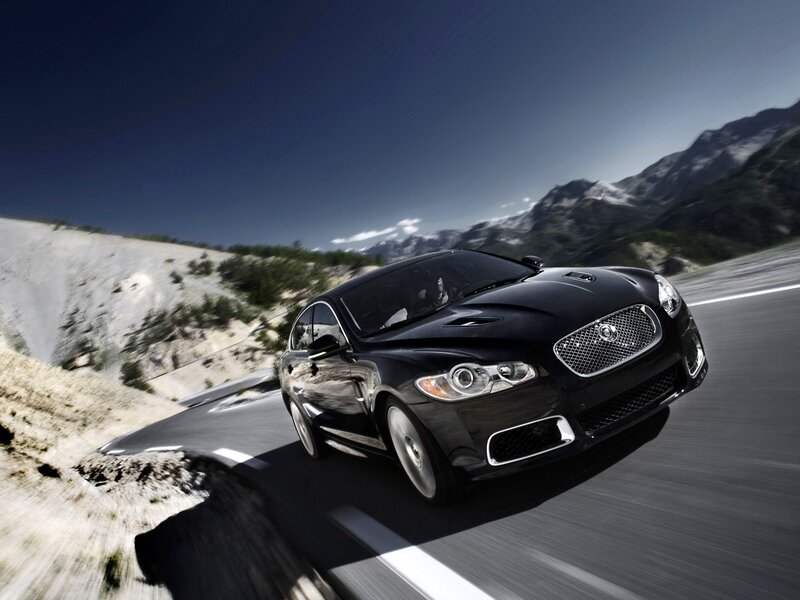 Black Jaguar Car — Dynamic, Afternoon, Photograph