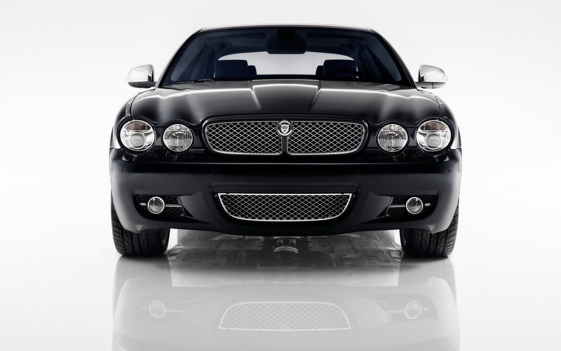 black jaguar car front view