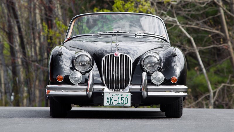 Black Jaguar car front view