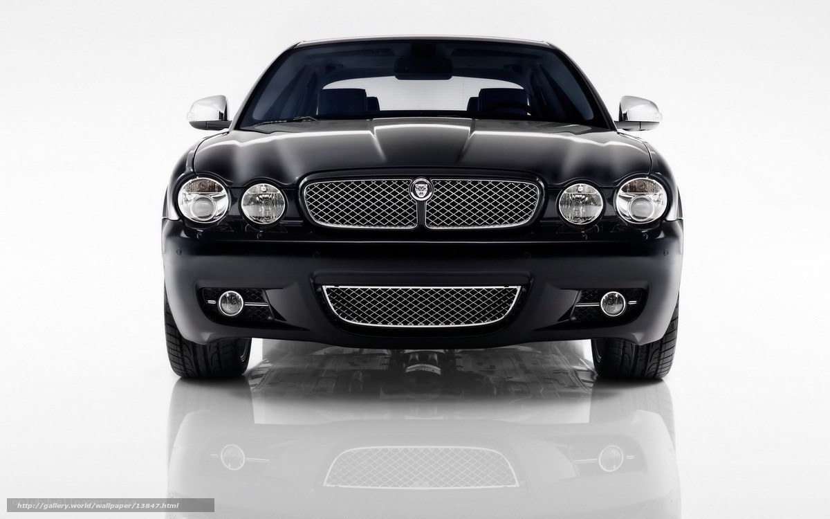 black jaguar car front view