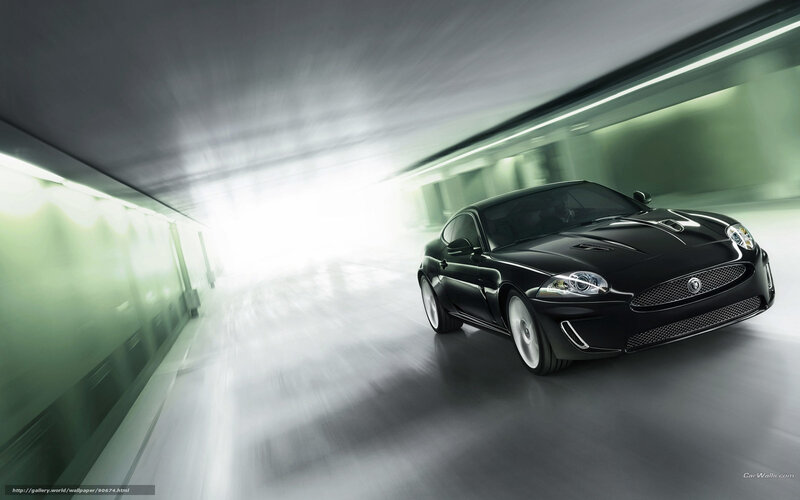 Black Jaguar car in tunnel