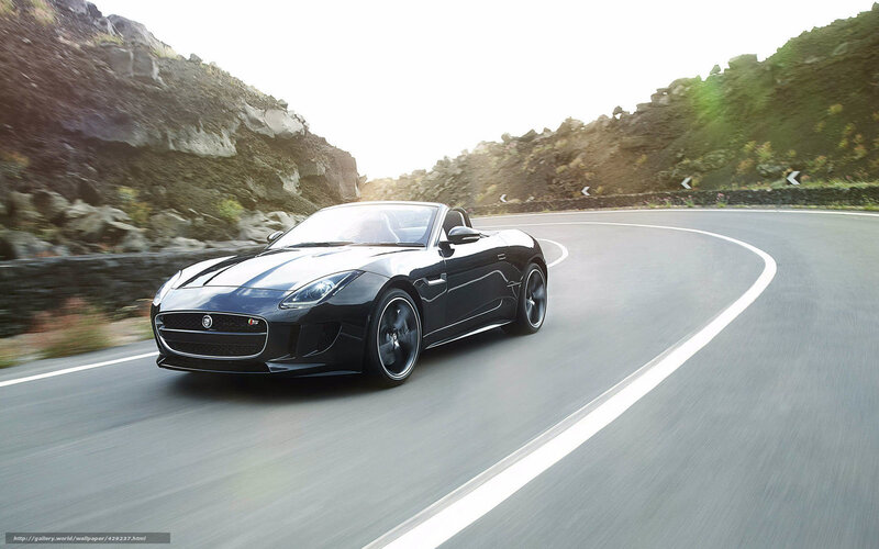 Black Jaguar Convertible — Dynamic, Afternoon