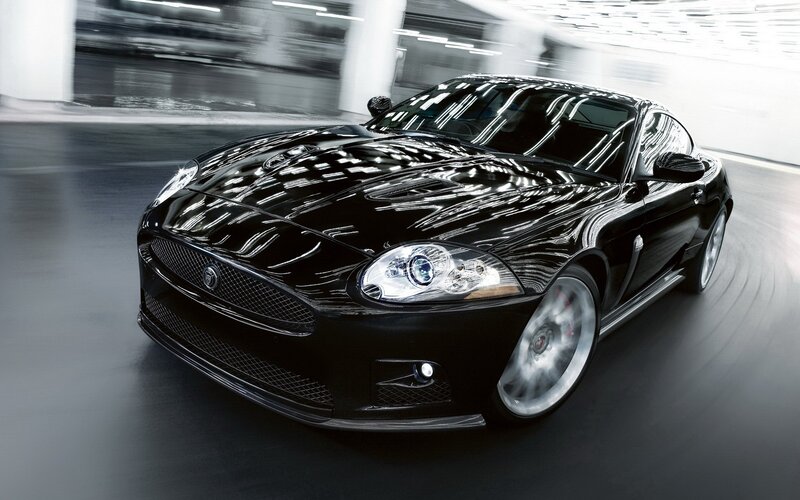 Black Jaguar Coupe — Dynamic, Photograph, Car, Tunnel