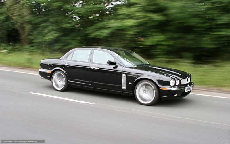 black jaguar driving on road