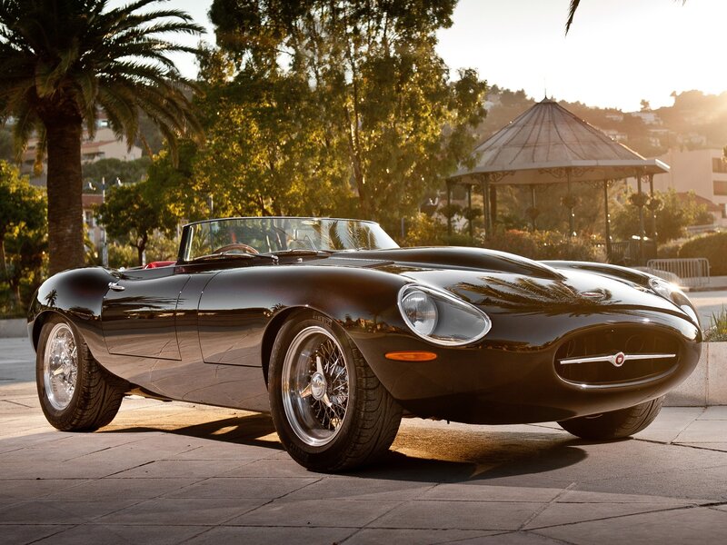 Black Jaguar E-Type convertible
