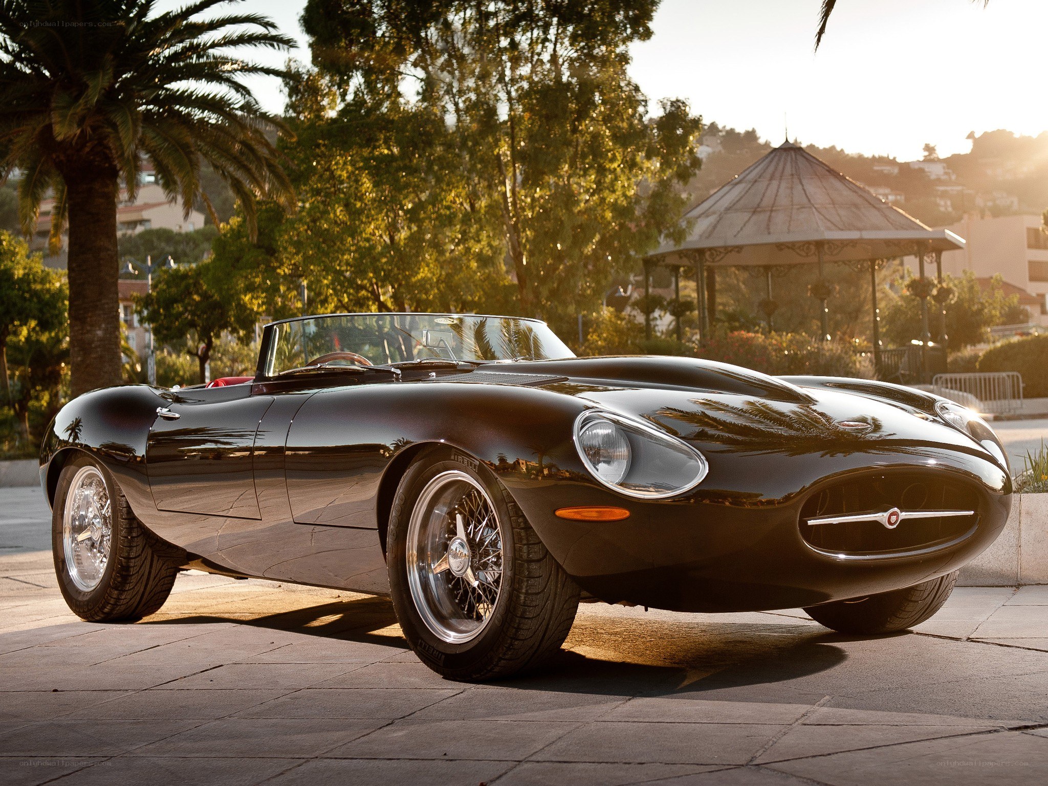 Black Jaguar E-Type convertible