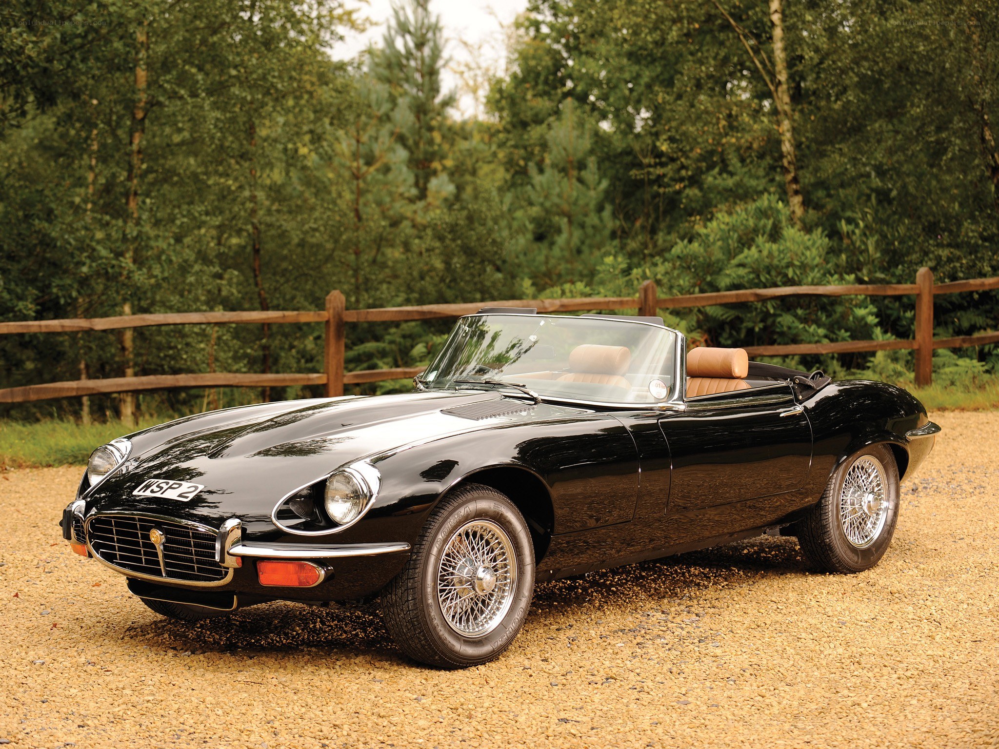 Black Jaguar E-Type convertible
