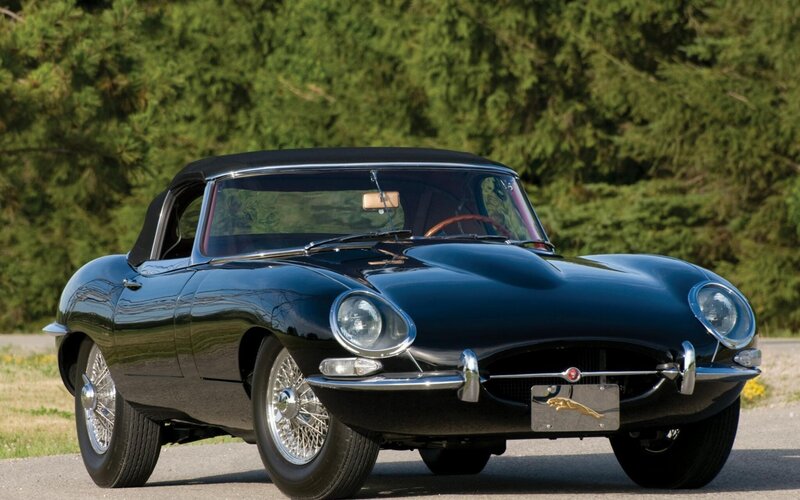 Black Jaguar E-type Convertible — Serene