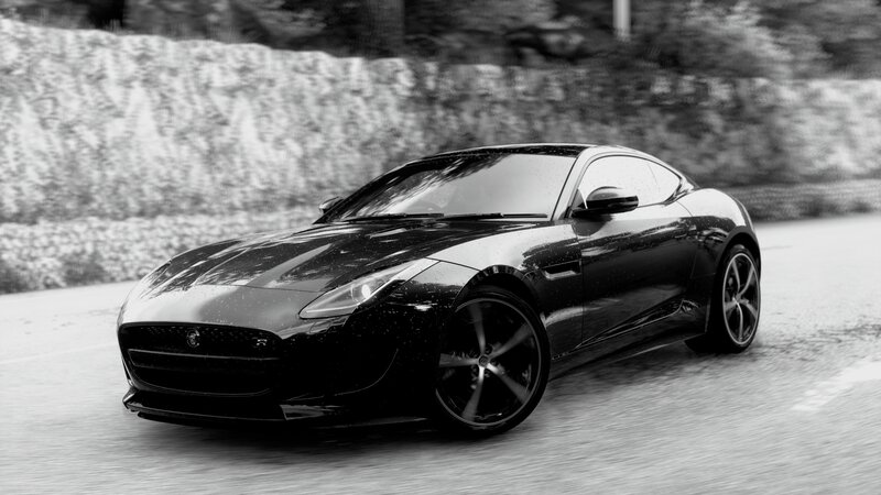 Black Jaguar F-type Car — Dynamic