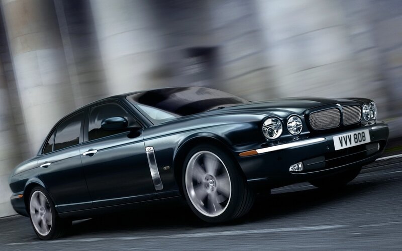 black jaguar luxury sedan