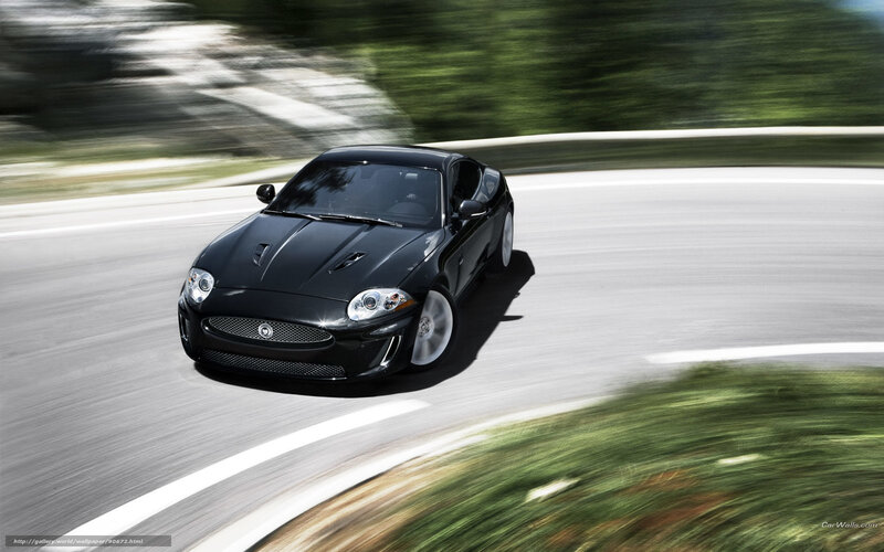 Black Jaguar Sports Car — Dynamic, Afternoon, Photograph