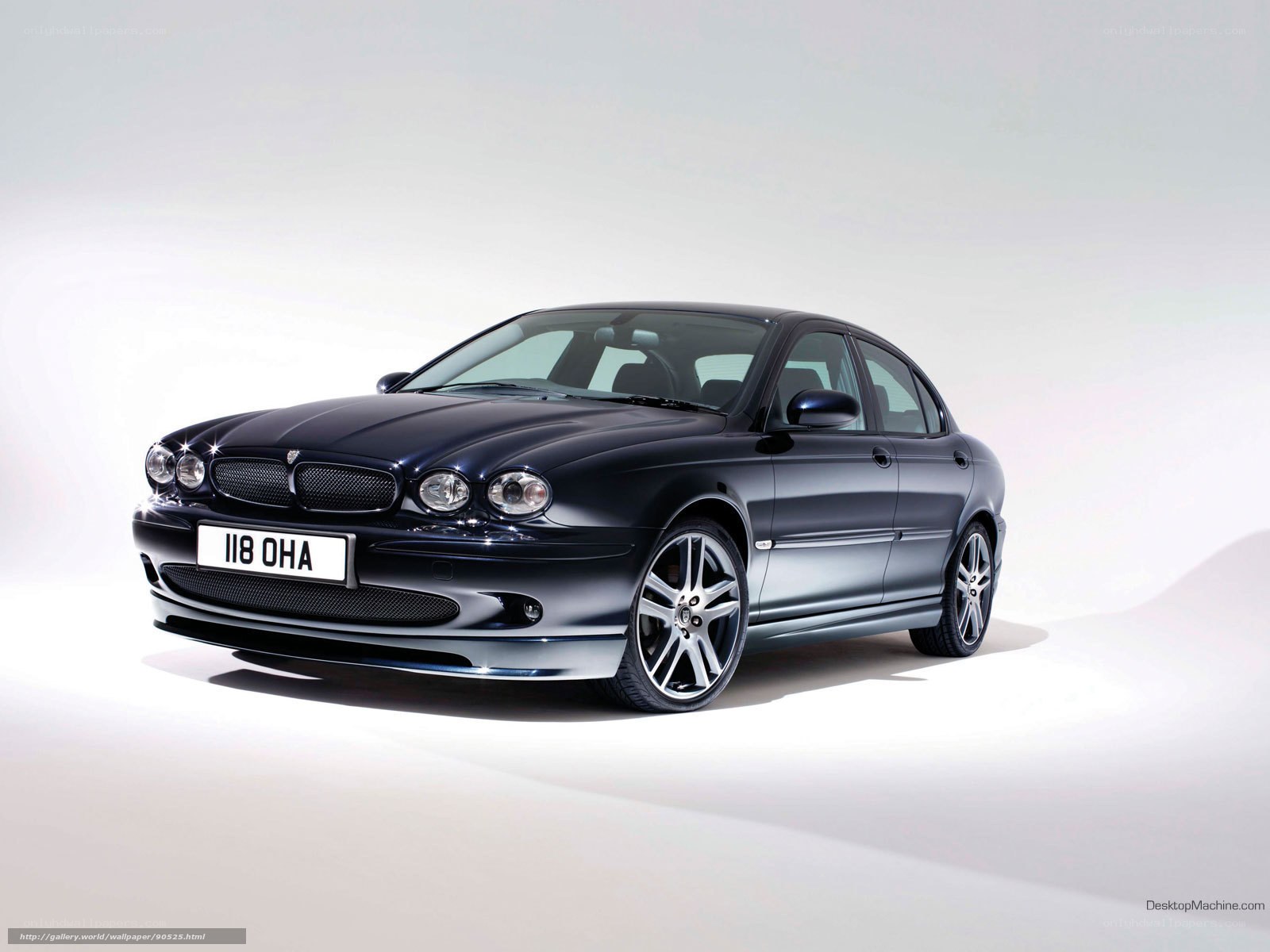 Black Jaguar X-Type sedan