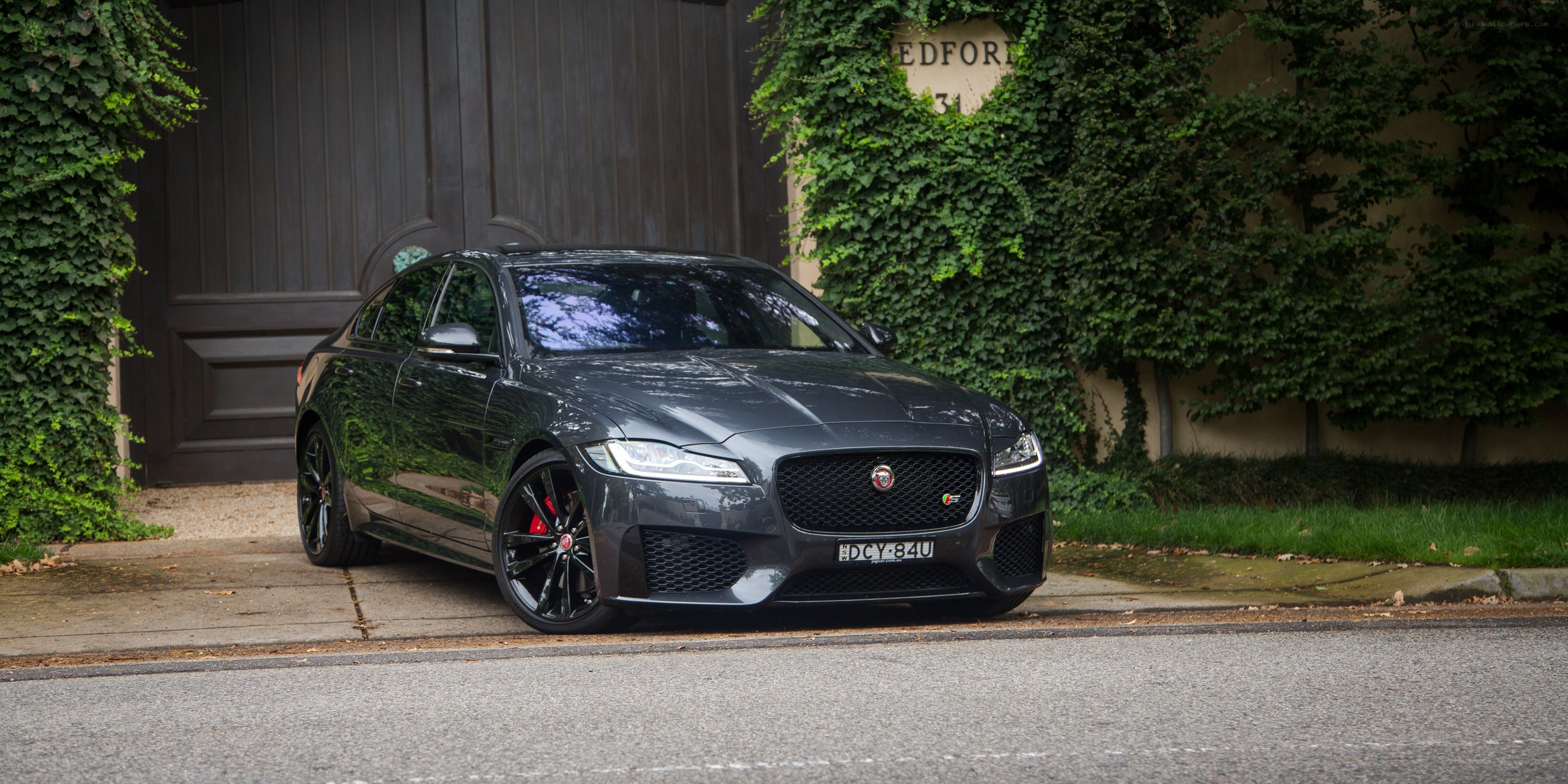 Black Jaguar XFR-S parked