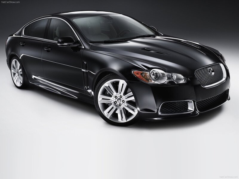 Black Jaguar XFR sedan