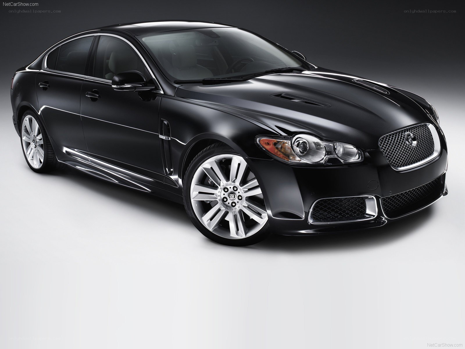 Black Jaguar XFR sedan