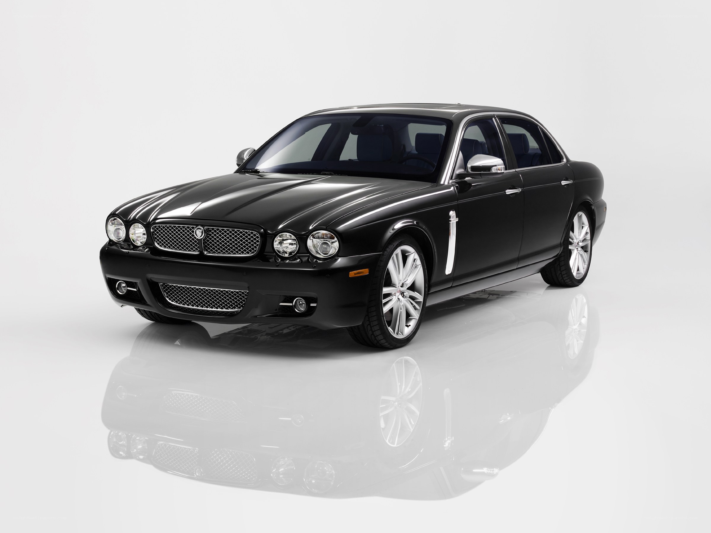 Black Jaguar XJ sedan