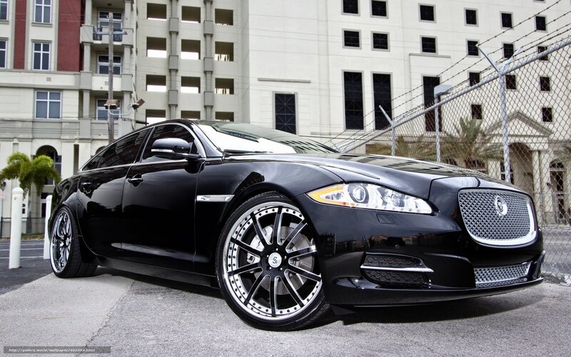 Black Jaguar XJL sedan