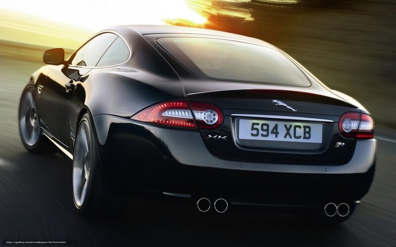 Black Jaguar Xk Car — Dynamic, Sunset