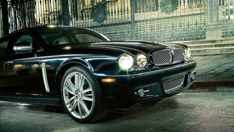 Black Jaguar Xk Sedan — Dramatic