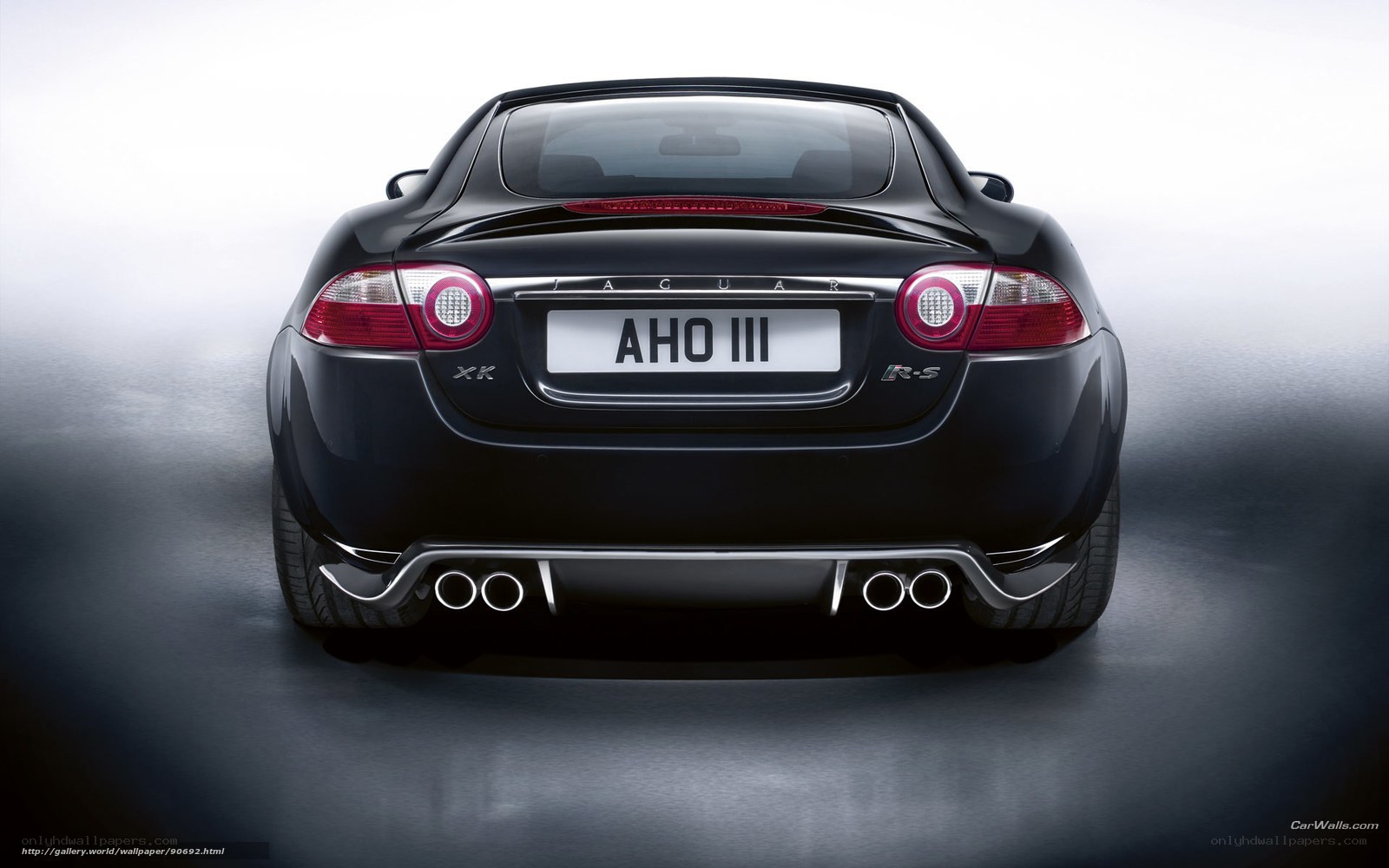 Black Jaguar XKR-S rear view