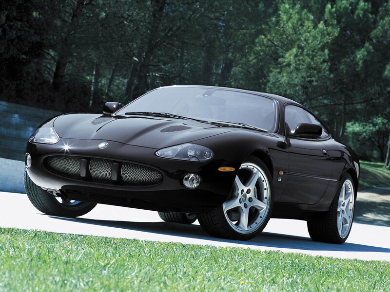Black Jaguar XKR sports car