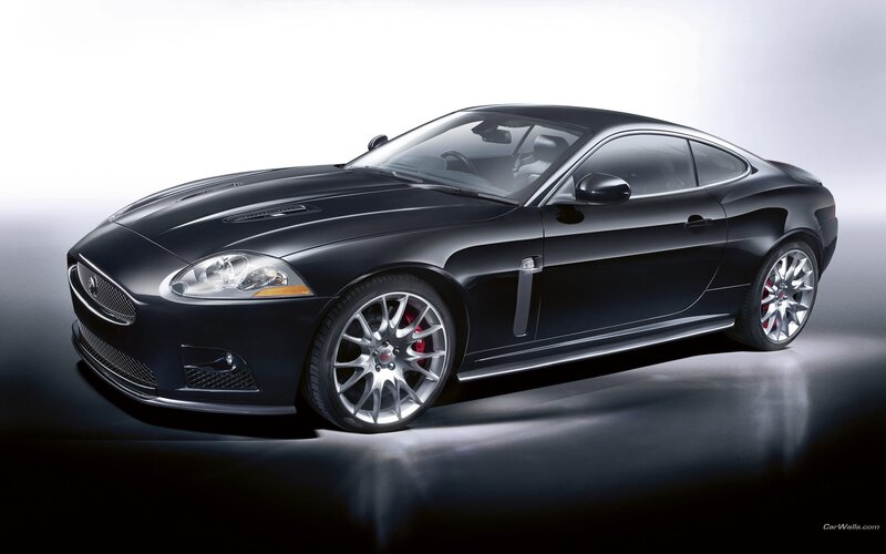 Black Jaguar XKR sports car