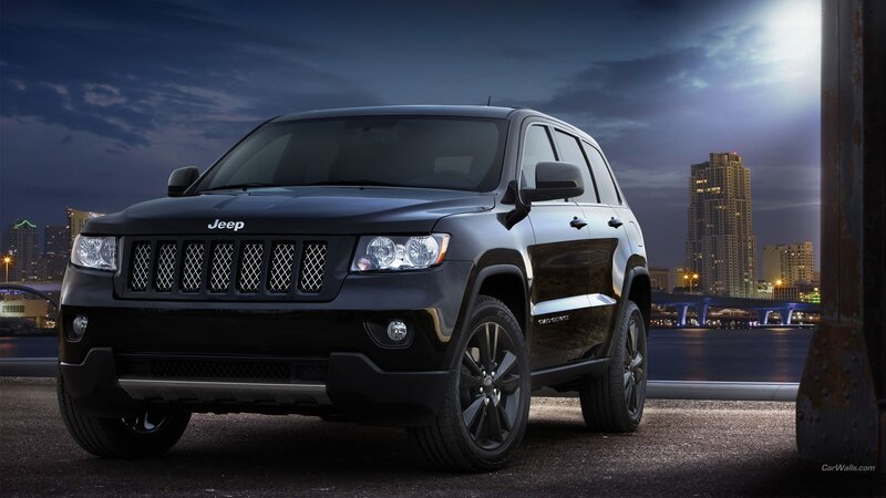 Black Jeep Cherokee — Dramatic, Night, Photograph, City Skyline