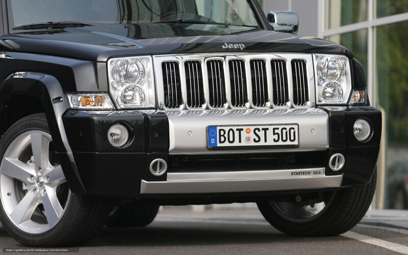 Black Jeep front view