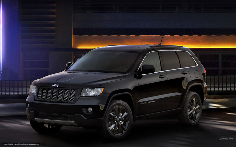 Black Jeep Grand Cherokee — Dramatic, Night, Photograph