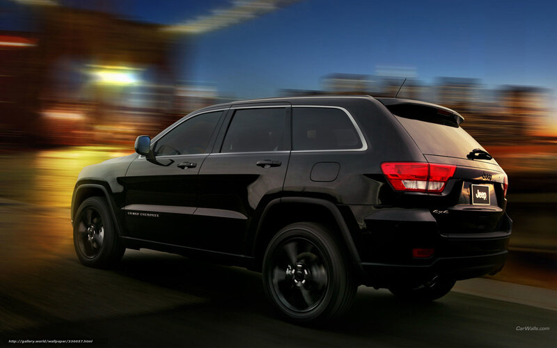 Black Jeep Grand Cherokee — Dynamic, Night
