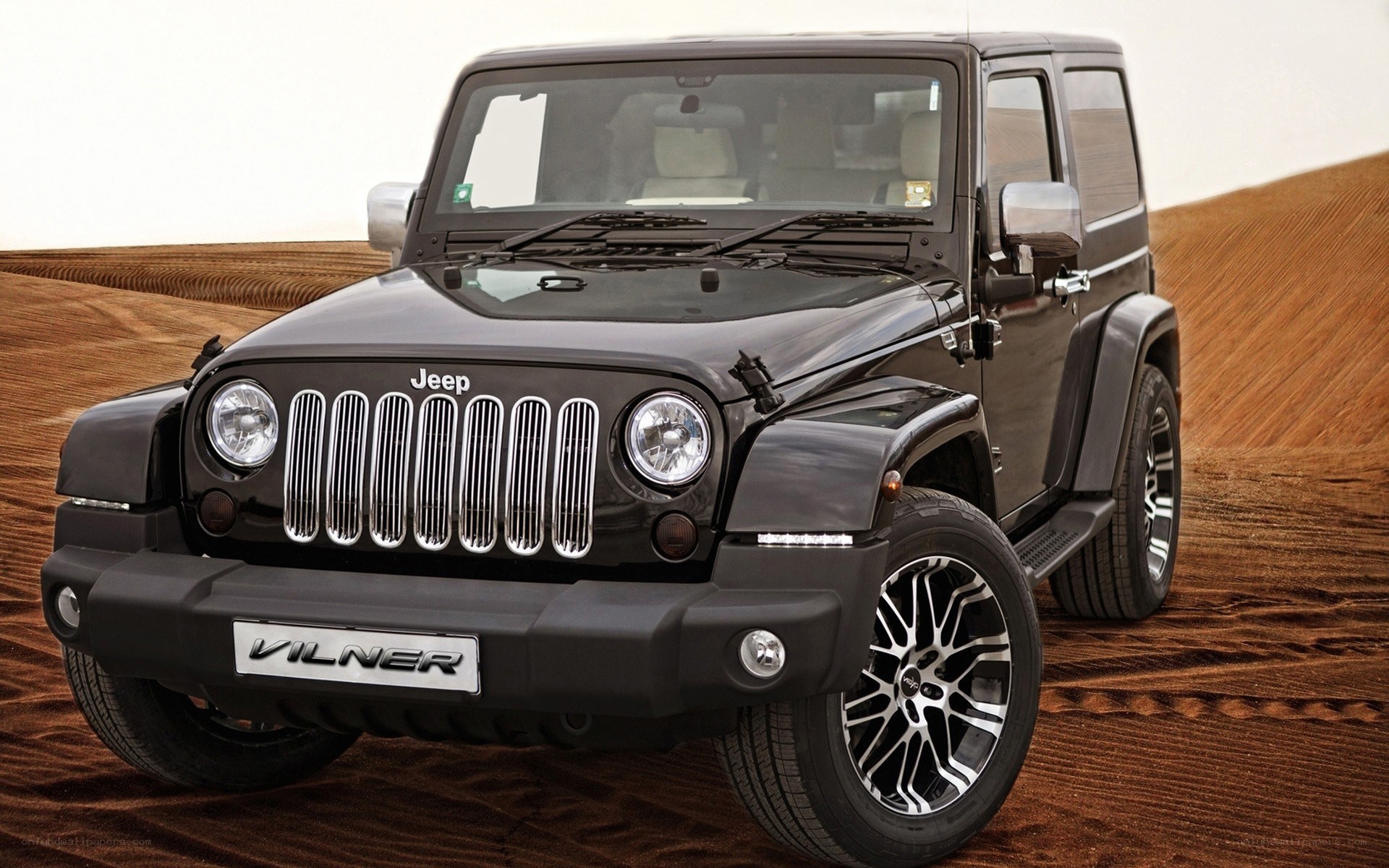 Black Jeep Wilner in desert