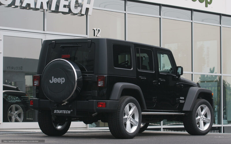 Black Jeep Wrangler at dealership