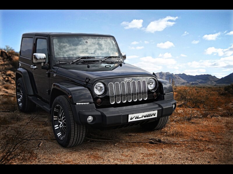 Black Jeep Wrangler — Dramatic, Afternoon, Photograph, Mountains