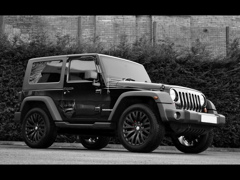 Black Jeep Wrangler — Dramatic, Photograph