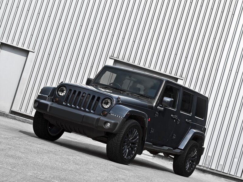 Black Jeep Wrangler — Gray, Dramatic, Afternoon