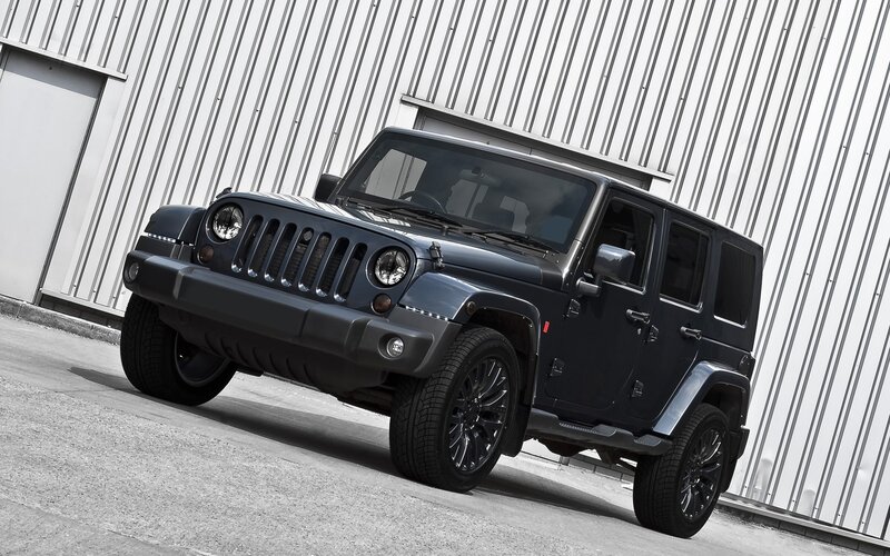 Black Jeep Wrangler — Gray, Dramatic, Photograph