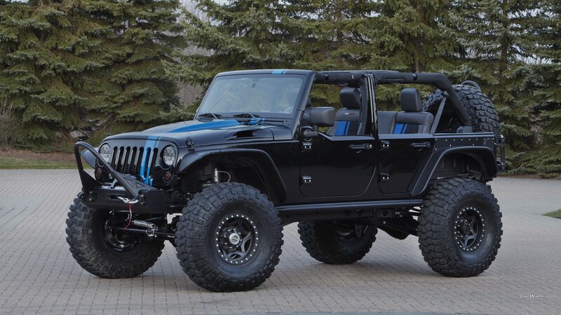 Black Jeep Wrangler — Outdoor, Photograph