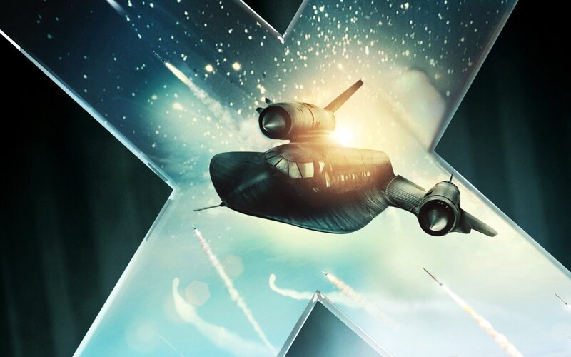 Black Jet Aircraft — Blue, Dramatic, Digital Art
