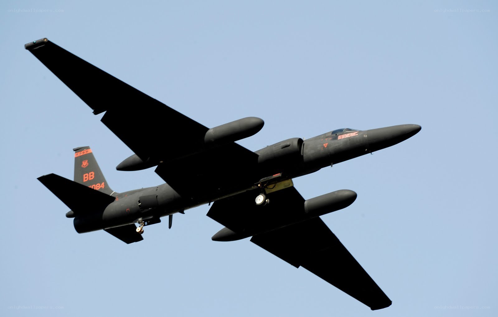 Black jet aircraft in flight