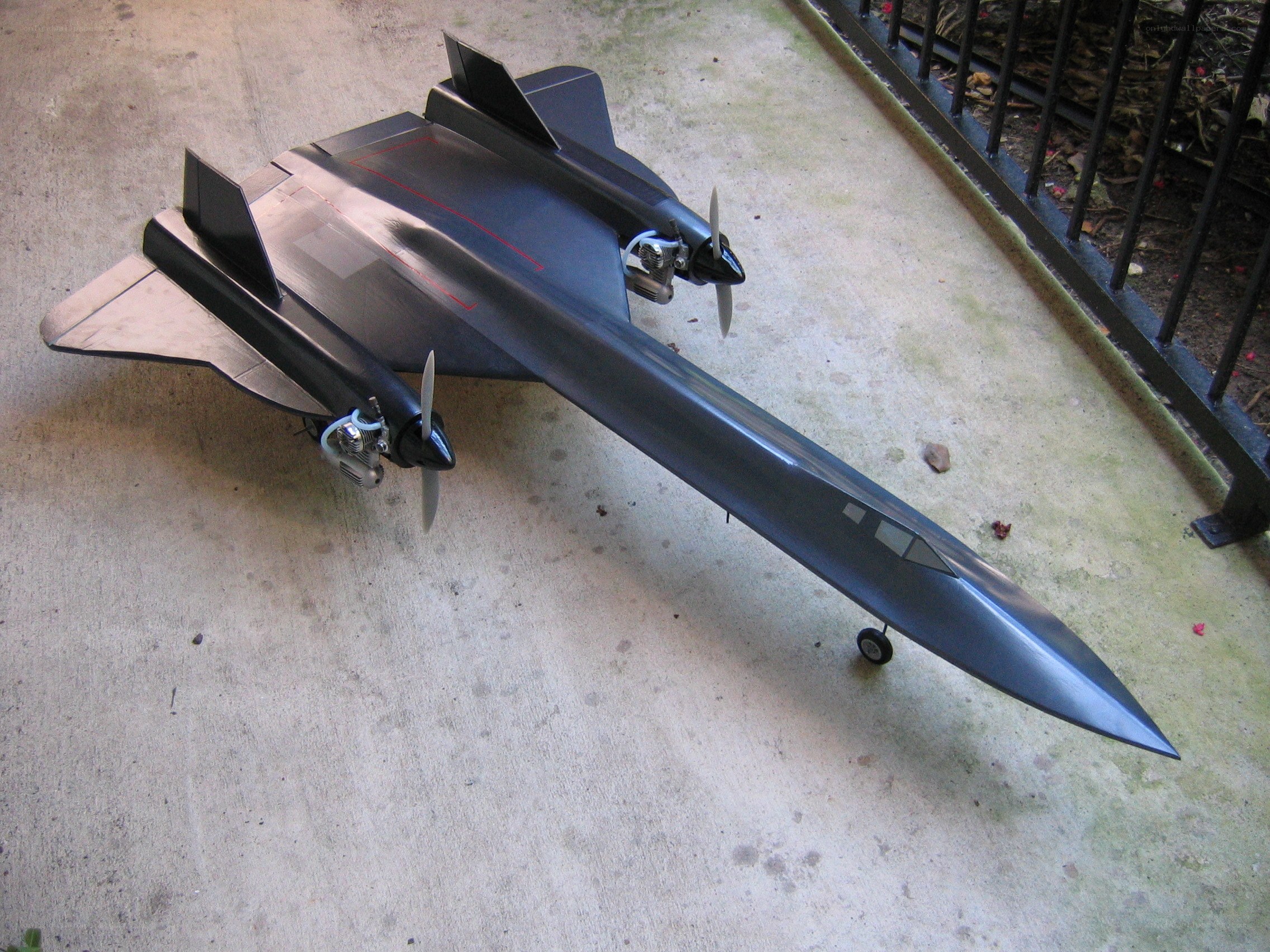 black jet model on concrete