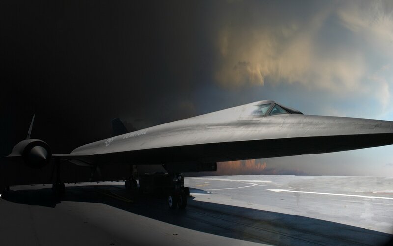 Black Jet on Tarmac — Gray