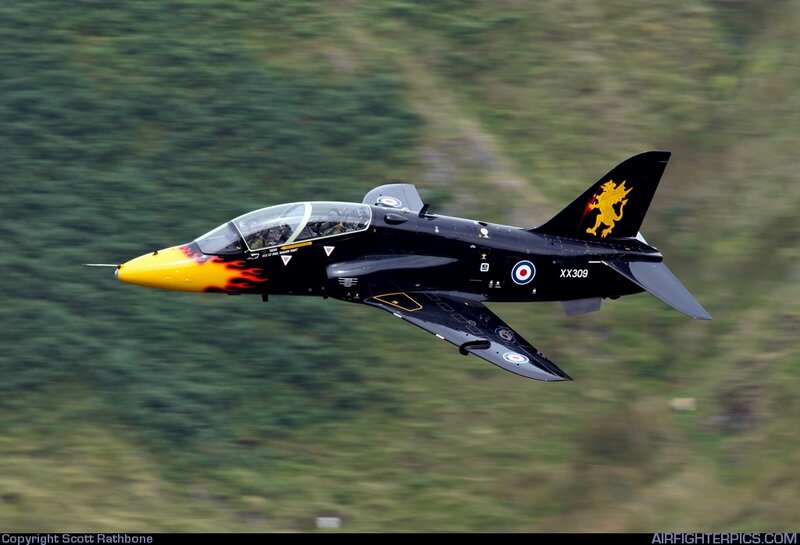 Black Jet with Flame Design