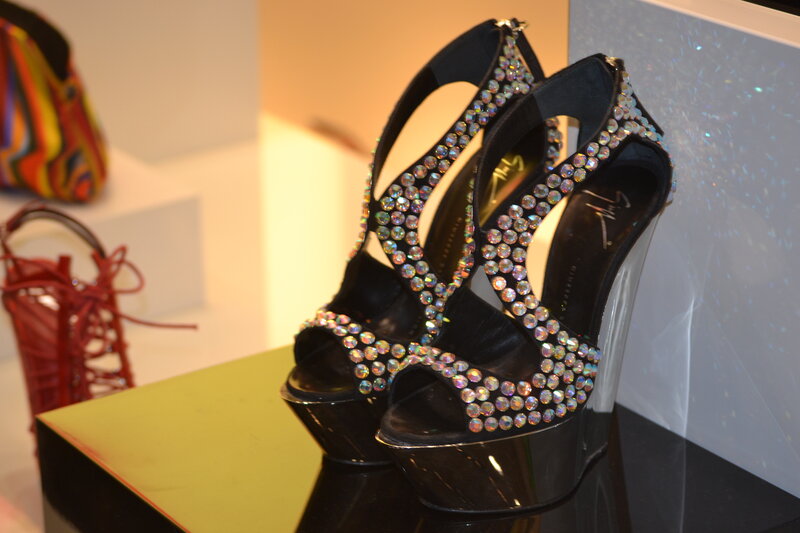 Black Jeweled Heels