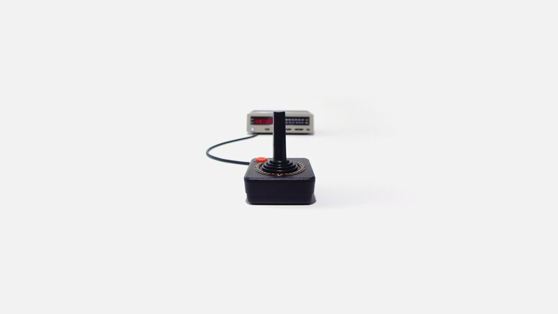 Black Joystick Controller — White