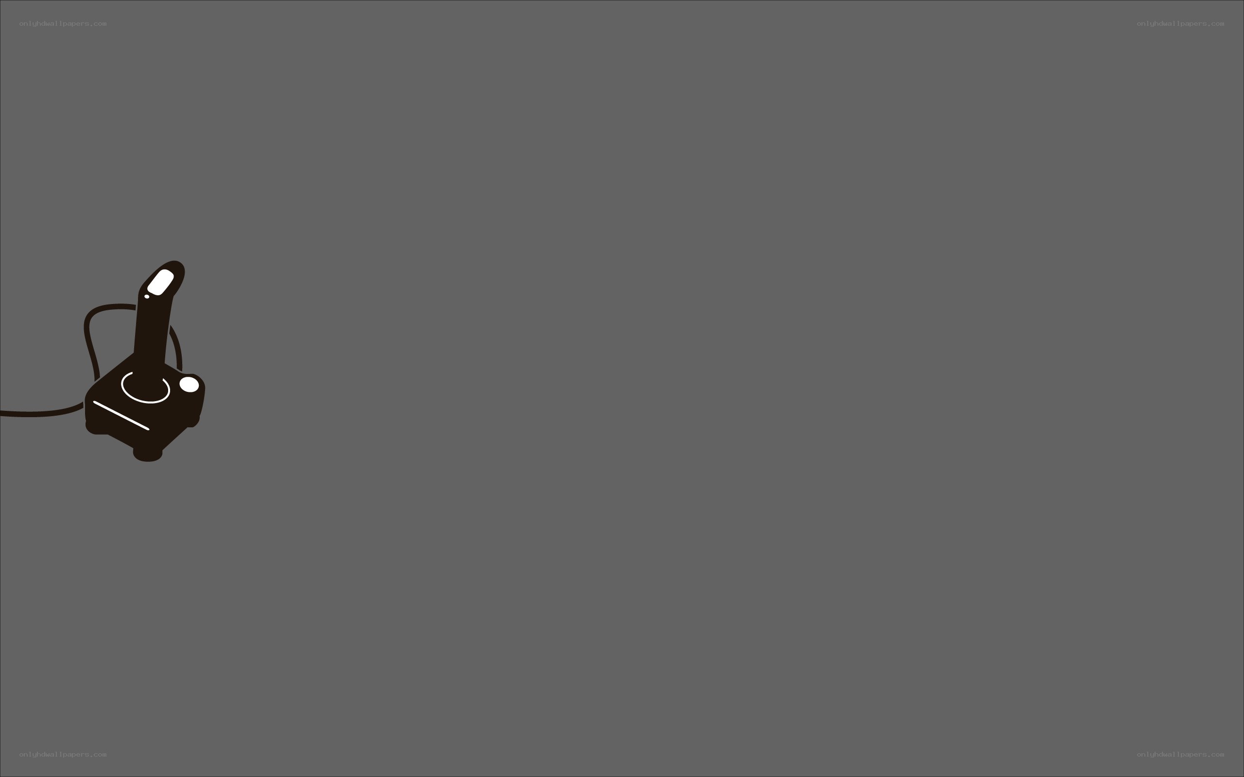 black joystick on gray background
