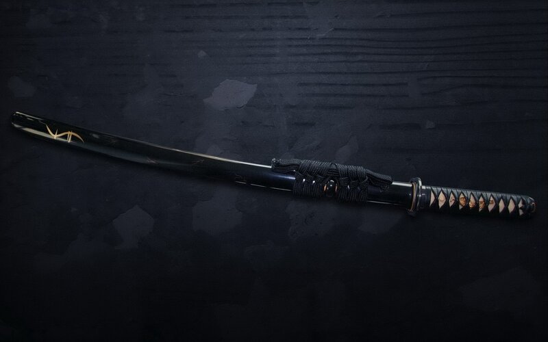 Black Katana with Sheath