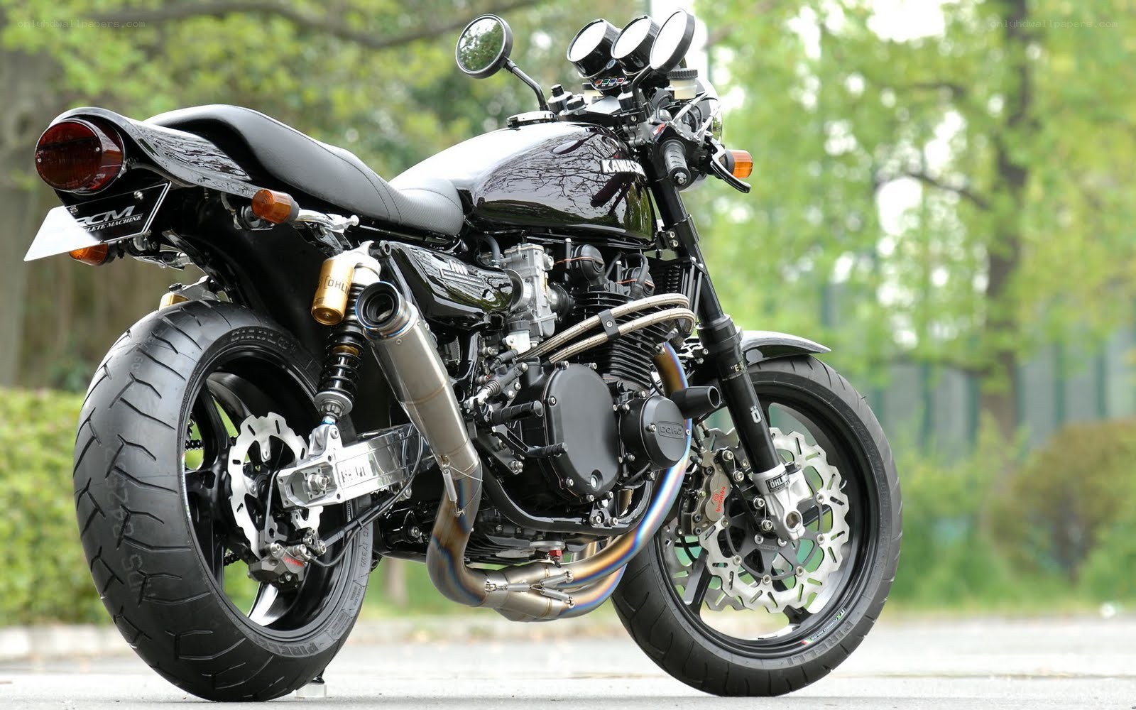 black kawasaki cafe racer