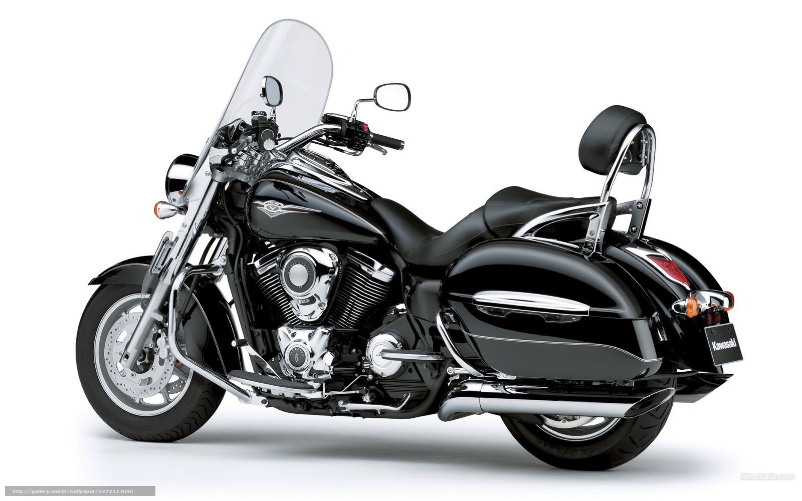 black kawasaki cruiser motorcycle