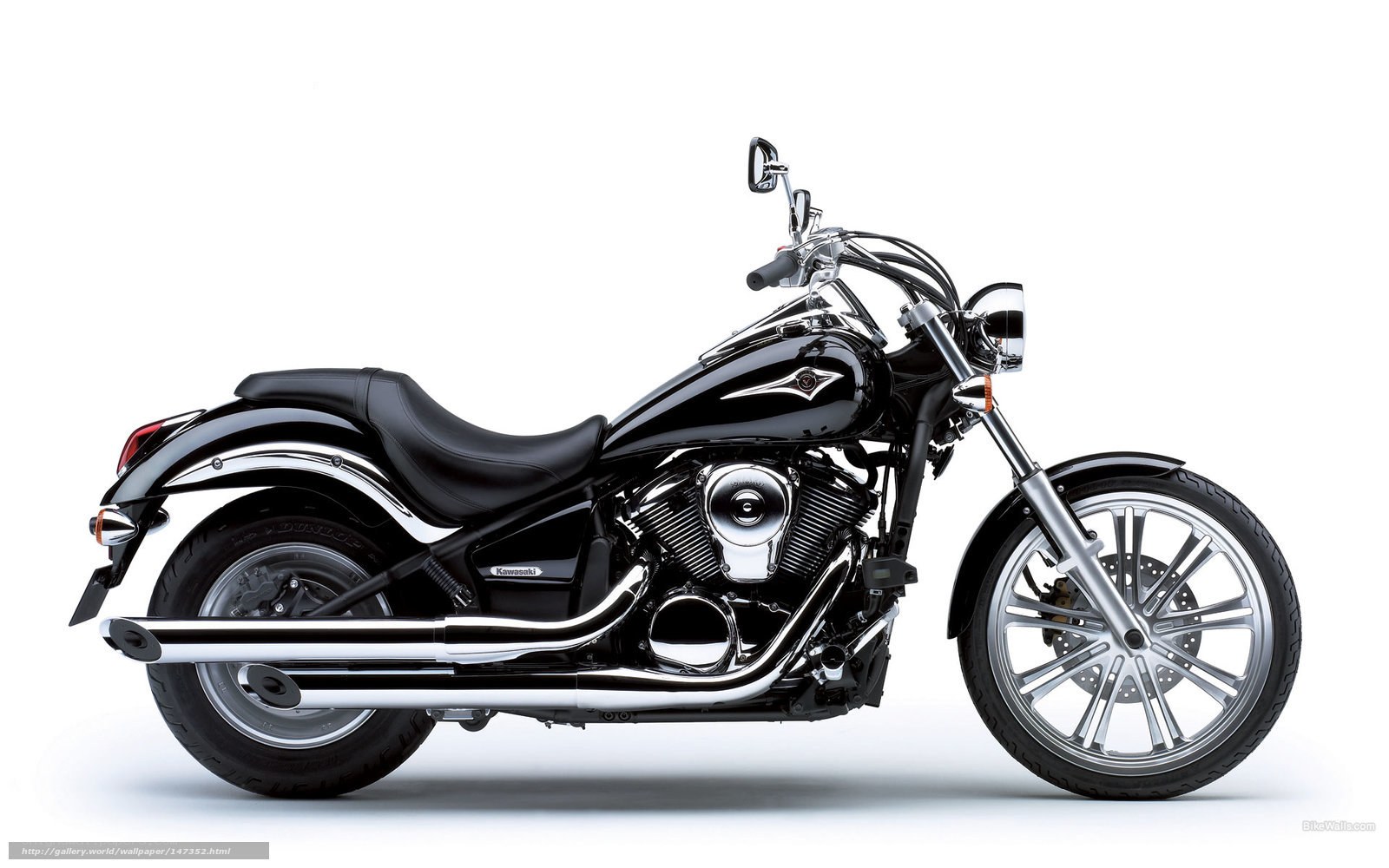black kawasaki cruiser motorcycle