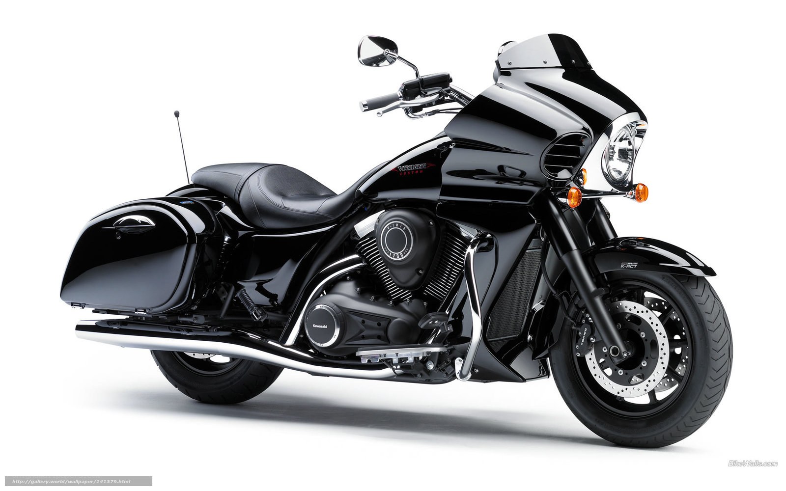 black kawasaki cruiser motorcycle